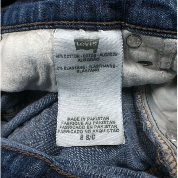 Levi 512 Womens Size 8 S/C Denim Blue Jeans Perfectly Slimming Bootcut - Picture 3 of 7
